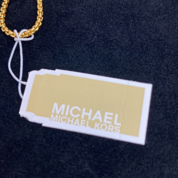 Michael Kors gold bolo slide bracelet with rhinestone heart NWT - Picture 8 of 9